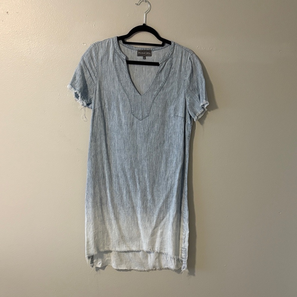 Michael Stars Blue Ombre V-Neck Dress